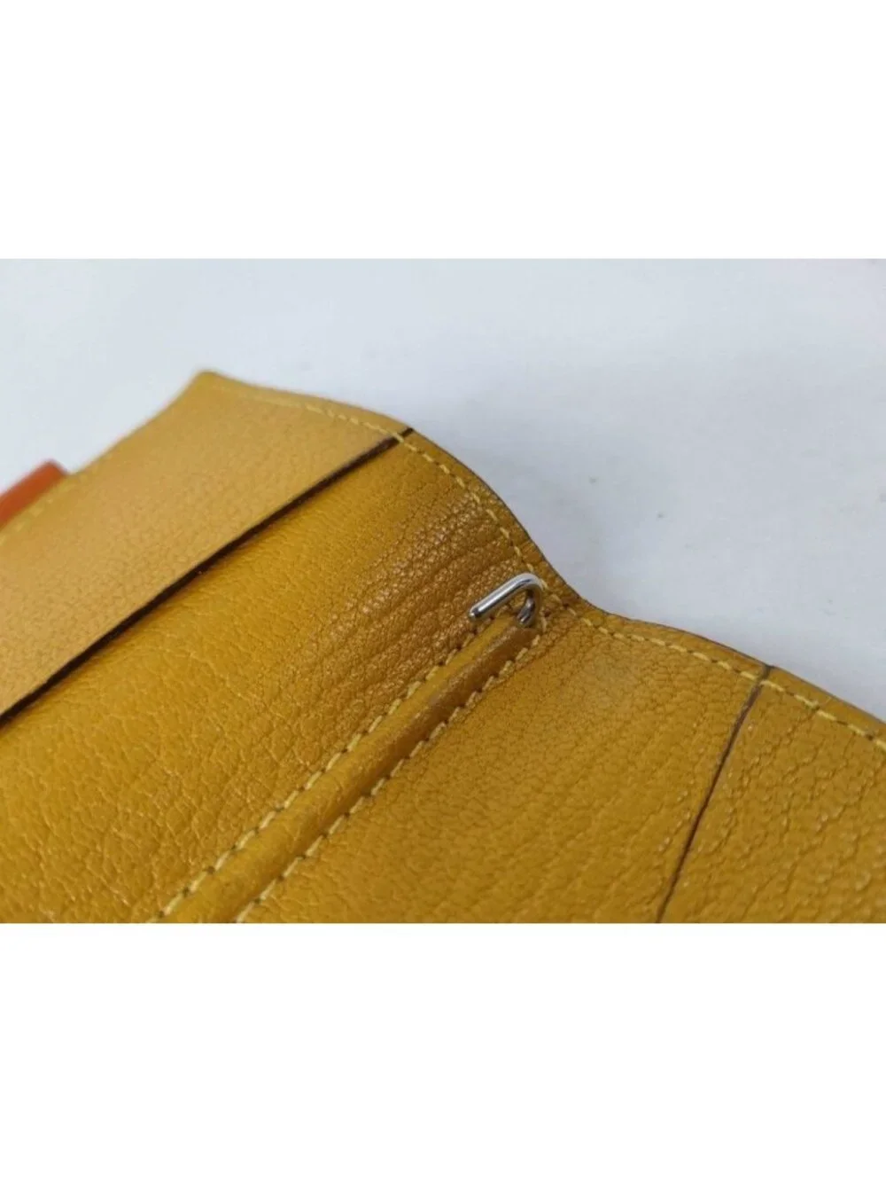 Hermes Notebook Case Agenda Mini Orange Yellow Leather Stationery
